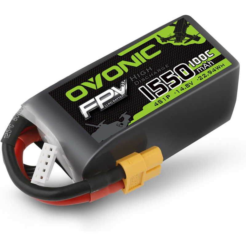 Drone Battery 4S - OVONIC 4s Lipo Battery 100C 1550mAh