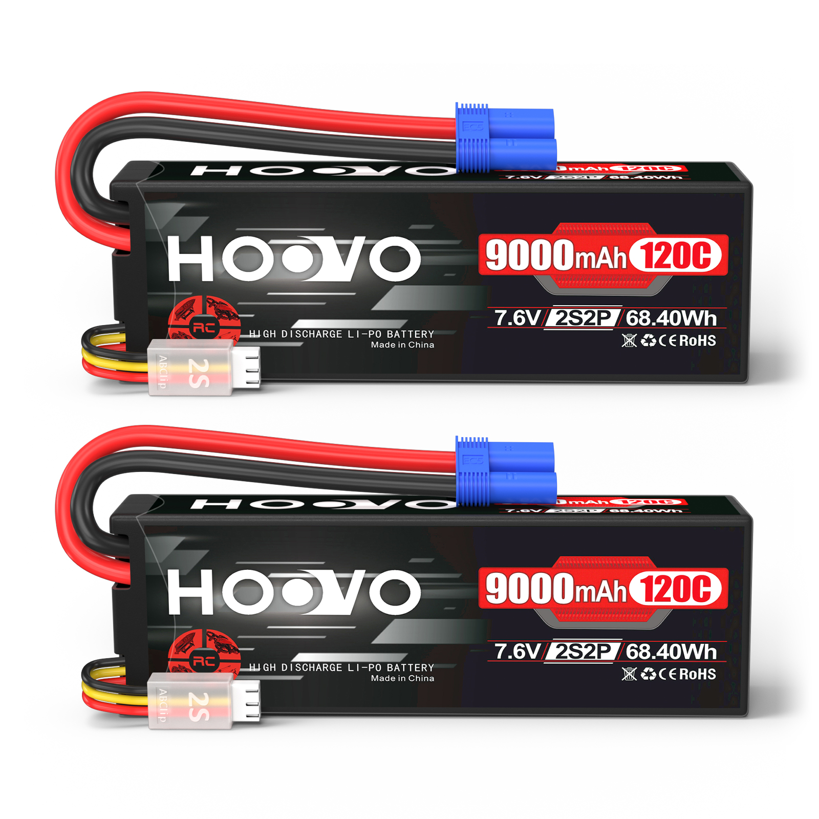 Drone Battery High Voltage - HOOVO 2S 9000mAh RC Battery 7.6V