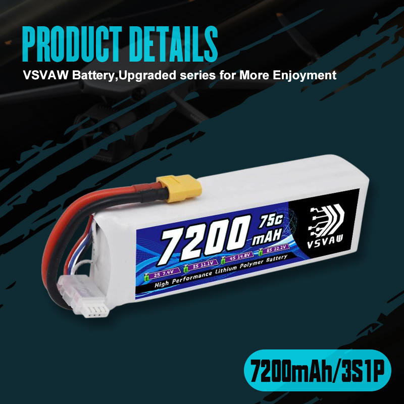 VSVAW 3S Lipo Battery 11.1V 72 - Drone Battery Plate ulasan dan harga