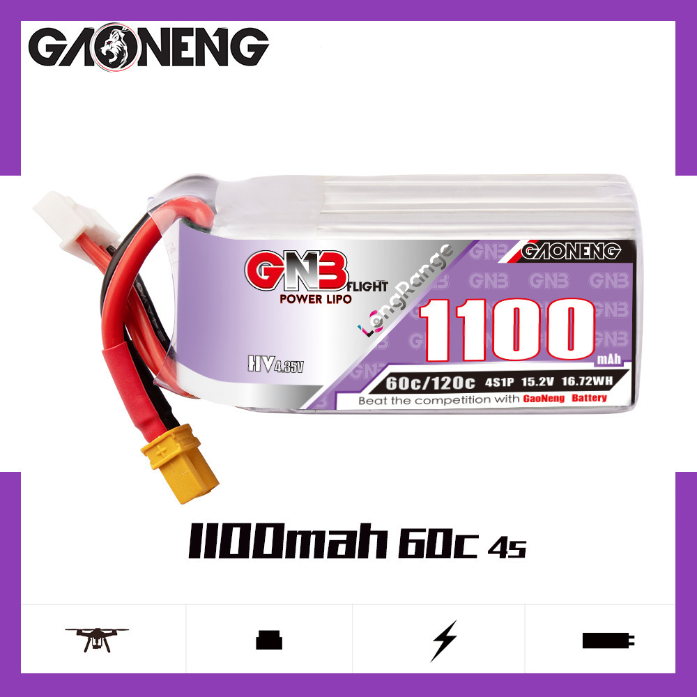 GNB 4S 1100mAh 60C/120C HV Lip - Drone Battery Plate ulasan dan harga