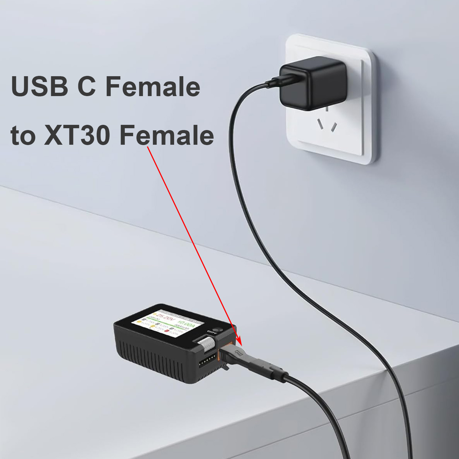1pc USB Type C Female Input to - Drone Battery Connector ulasan dan harga