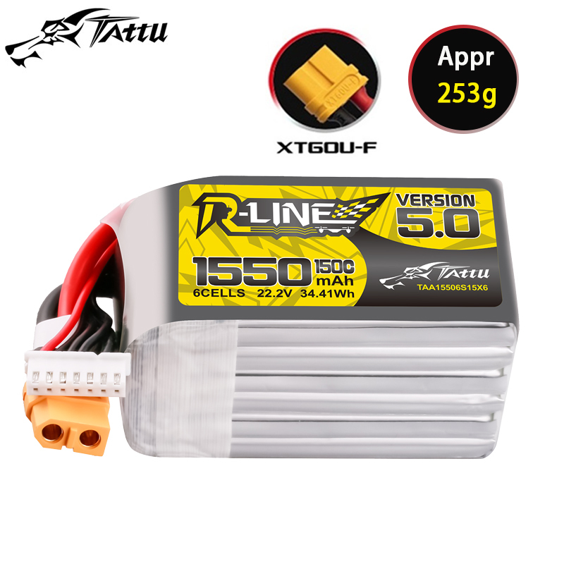 TATTU-R-LINE 5.0 22.2V 1550mAh - Drone Battery 6S ulasan dan harga
