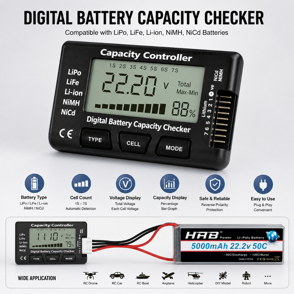 Handheld Battery Capacity Chec - Drone Battery Voltage Checker ulasan dan harga