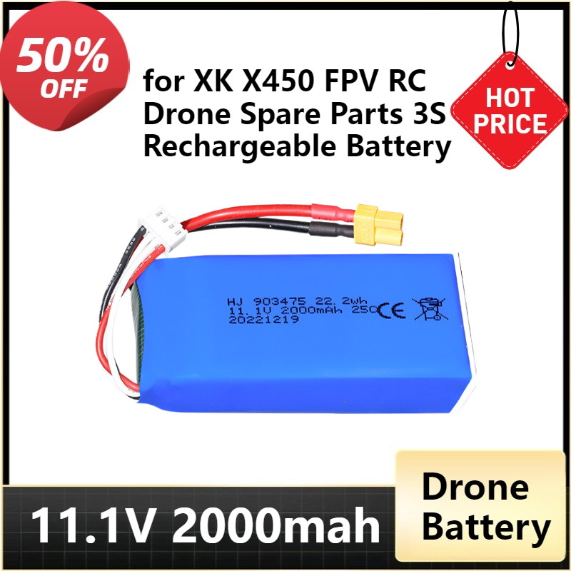 XT30 Plug 11.1v 2000mAh Lipo B - Drone Battery 3S ulasan dan harga