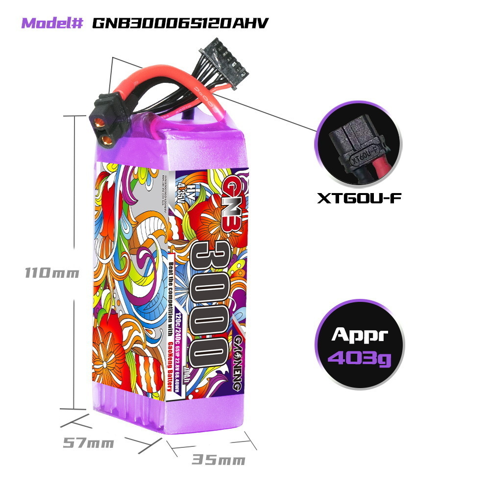 Original GNB HV 6S 22.8V 3000m - Drone Battery 6S ulasan dan harga