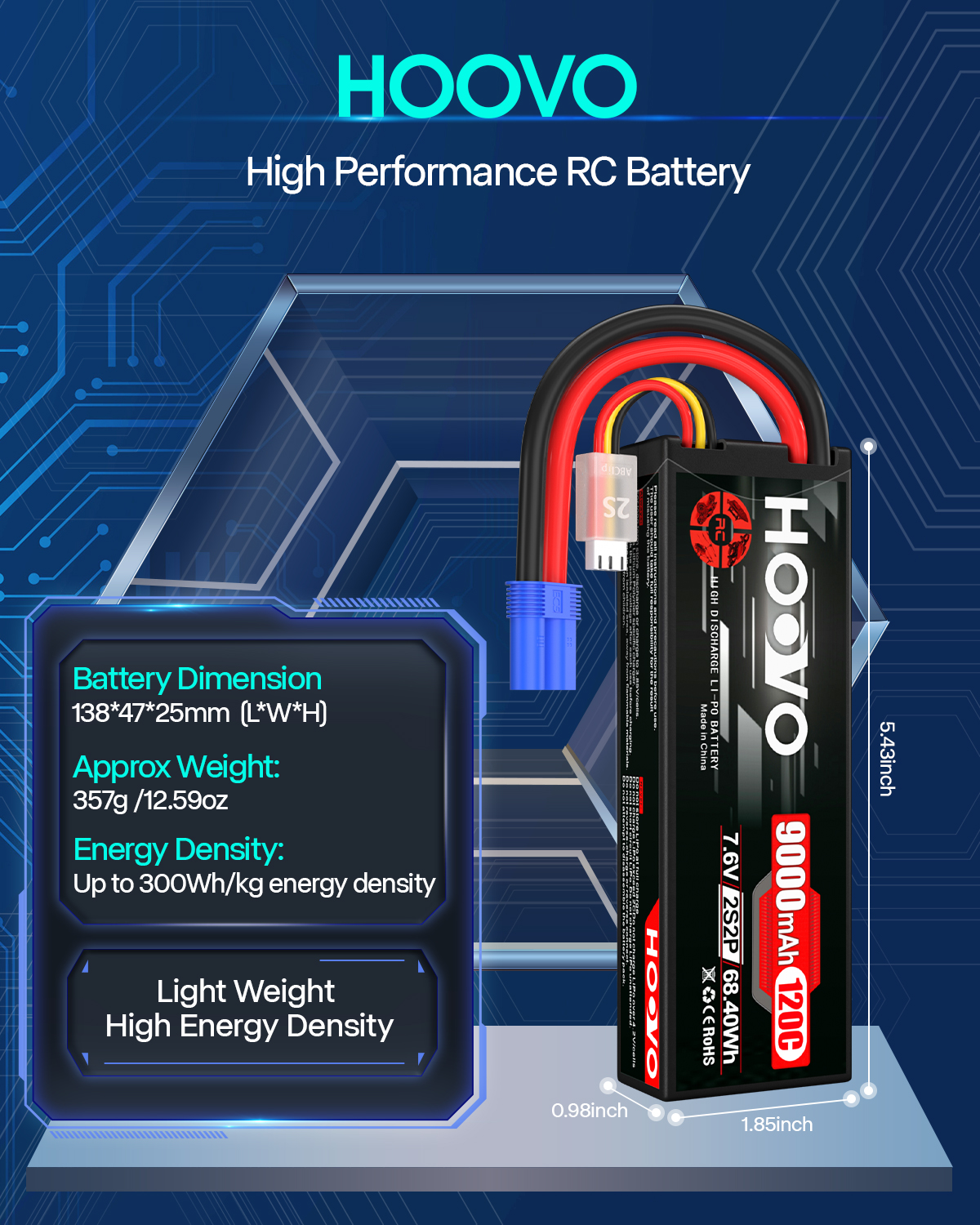 HOOVO 2S 9000mAh RC Battery 7. - Drone Battery High Voltage ulasan dan harga